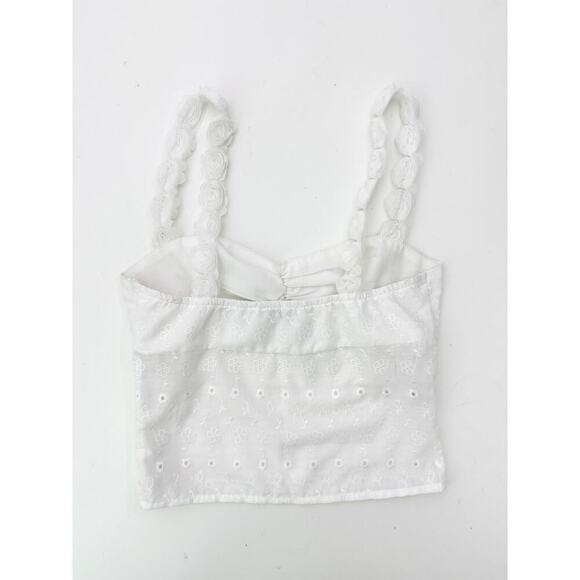 Princess polly franka white floral tank- size 0 - Picture 4 of 6